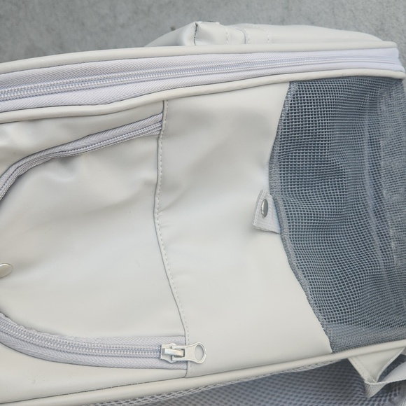 Gray Dog Carrier Backpack with Travel-Friendly Design - Picture 5 of 5